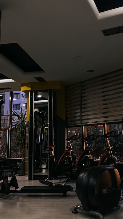 Gym interior with equipment